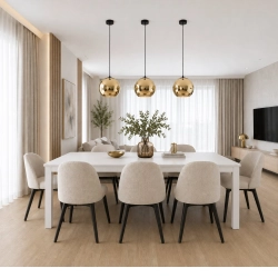 Lampa wisząca MIRROR GLOW - M złota 30 cm - zdjęcie produktu
