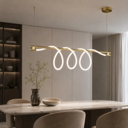 Lampa wisząca FANTASIA LONG LED złota 120 cm - zdjęcie produktu