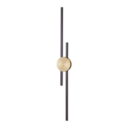 Lampa ścienna CENTRO 92 cm - LED, czarno mosiężny - zdjęcie produktu