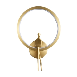 Lampa ścienna AMICI RING 27 cm LED złota mosiądz - zdjęcie produktu