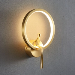 Lampa ścienna AMICI RING 27 cm LED złota mosiądz - zdjęcie produktu