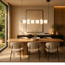 Lampa wisząca BRILLA-6, 125 cm, czarna - zdjęcie produktu