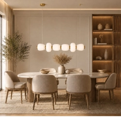 Lampa wisząca BRILLA-6, 125 cm, złota - zdjęcie produktu