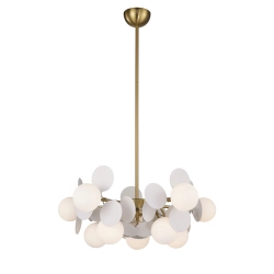 Lampa wisząca CHIC-5, biało złota 65 cm - zdjęcie produktu