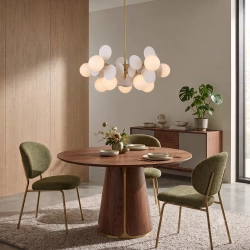 Lampa wisząca CHIC-5, biało złota 65 cm - zdjęcie produktu