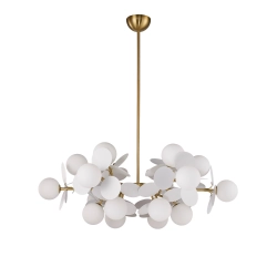 Lampa wisząca CHIC-6, biało złota 90 cm - zdjęcie produktu