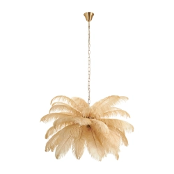 Lampa wisząca EMU 100 cm - pióra beżowe - zdjęcie produktu