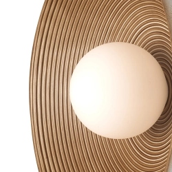 Lampa ścienna ILUSIONI 26 cm - okrągły kinkiet beżowy - zdjęcie produktu