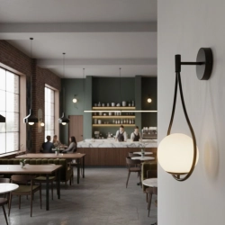 Lampa ścienna DROP 45 cm czarna - zdjęcie produktu