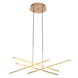 Lampa wisząca CRISS CROSS LED złota 78 cm - zdjęcie produktu