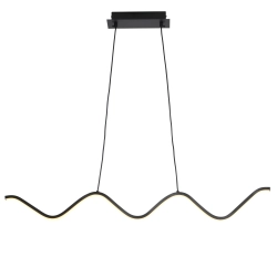 Lampa wisząca ZIGZAG 90 cm - LED, czarna, falista listwa - zdjęcie produktu