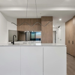 Lampa wisząca ZIGZAG 90 cm - LED, czarna, falista listwa - zdjęcie produktu