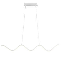 Lampa wisząca ZIGZAG 90 cm - LED, biała, falista listwa - zdjęcie produktu