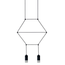 Lampa wisząca LINEA-2 czarna 35 cm - zdjęcie produktu