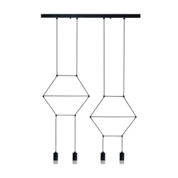 Lampa wisząca LINEA-4 LONG czarna 70 cm - zdjęcie produktu