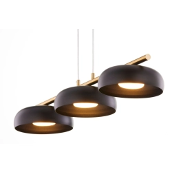 Lampa wisząca OLAF 3 złoty szczotkowany czarny 41689 Sigma - zdjęcie 2