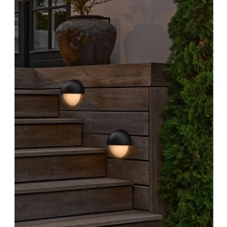 Kinkiet zewnętrzny Scorpius Maxi Round IP44 czarny 2518401003 Nordlux