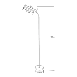 Lampa podłogowa SM-605-WH LED biała ZUMA LINE