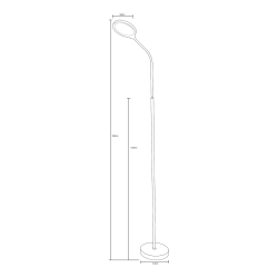 Lampa podłogowa LED nowoczesna biała SM-609-WH ZUMA LINE