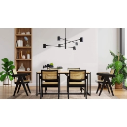 Lampa sufitowa czarna SNOW 6 LP-731/6P BK LIGHT PRESTIGE - zdjęcie produktu