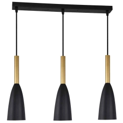 kinkiecik.pl Solin 3 wisząca linia czarno/złota LP-181/3L BK/GD