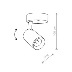 Kinkiet Plafon IRIS LED WHITE 7W 3000K 30° 8993 Nowodvorski - zdjęcie dodatkowe 1