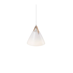 kinkiecik.pl Szklana lampa wisząca Strap 27 DFTP- biała 84313001