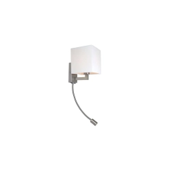TAINA z abażurem biała nikiel mat 230V E27 LED 28+3W 25° 3000K R12956 Rendl light studio - zdjęcie produktu