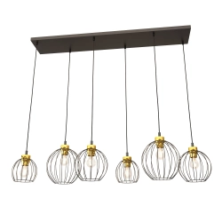 Lampa wisząca NANDO 6 BL GOLD 1368/6 EMIBIG Lighting