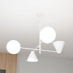 Żyrandol HERMES 4 WHITE 1348/4 EMIBIG Lighting - zdjęcie produktu