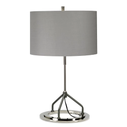 kinkiecik.pl Lampa stołowa Vicenza – 1 źródło światła – Biała/ Polerowany nikiel VICENZA-TL-GPN Elstead Lighting