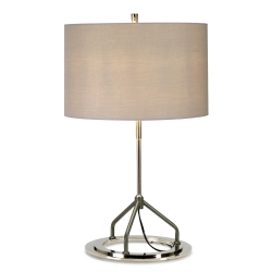 kinkiecik.pl Lampa stołowa Vicenza – 1 źródło światła – Biała/ Polerowany nikiel VICENZA-TL-GPN Elstead Lighting