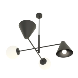 Żyrandol HERMES 4 BLACK 1347/4 EMIBIG Lighting