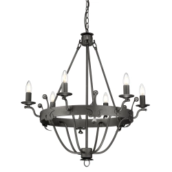 Żyrandol Windsor – 6 źródeł światła – Grafitowe WINDSOR6-GR Elstead Lighting