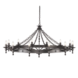 Żyrandol Warwick – 12 źródeł światła WR12-GRAPHITE Elstead Lighting