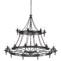 Żyrandol Warwick – 18 źródeł światła WR18-GRAPHITE Elstead Lighting