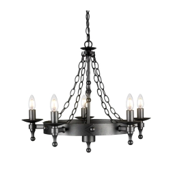 Żyrandol Warwick – 5 źródeł światła WR5-GRAPHITE Elstead Lighting