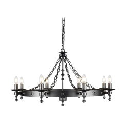 Żyrandol Warwick – 8 źródeł światła WR8-GRAPHITE Elstead Lighting