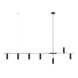 LAMPA WISZĄCA TREVO 7 CZARNY BRASS 1083T40 ALDEX - zdjęcie produktu