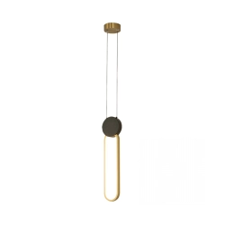 23100 PENDANT LED LIGHT 13W 3000K ALUMINIUM-SILICON,BLACK-GOLD Zambelis Lights