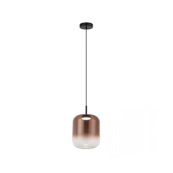 23216 PENDANT LED LIGHT 12W 3000K BLACK-COPPER GLASS Zambelis Lights