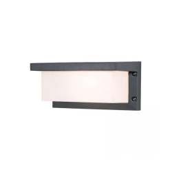E128 OUTDOOR SCONCE 1L ALUMINIUM PC DIFFUSER GRAPHITE IP54 Zambelis Lights
