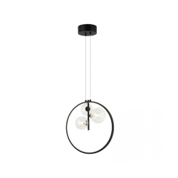 22064 PENDANT LED LIGHT 20W +3 XG9 METAL-GLASS BLACK Zambelis Lights