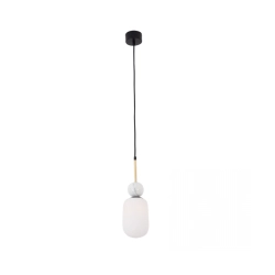 22215 PENDANT LAMP 1XE27 MAX 40W OPAL GLASS-WHITE MARBLE Zambelis Lights