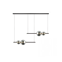 22234 PENDANT LED LIGHT 24W BLACK-SMOKE GLASS Zambelis Lights