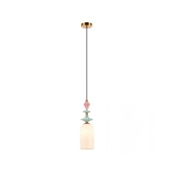 22078 PENDANT LIGHT 1XE27 MAX 40W OPAL WHITE GLASS & CERAMICS Zambelis Lights