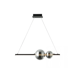 22109 PENDANT LED LIGHT 13W 3000K ALUMINUM- SMOKE GLASS Zambelis Lights