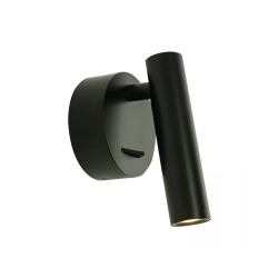 H48-B HOTEL SCONCE LED 3W 3000K METAL - ALUMINIUM BLACK Zambelis Lights