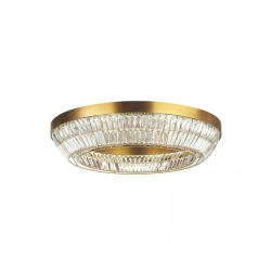 23049 CEILING LED LIGHT 55W 3000K METAL-CRYSTAL ANTIQUE BRASS Zambelis Lights