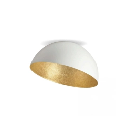 23258 CEILING LAMP E27 MAX 40W METAL WHITE - GOLD LEAF Zambelis Lights